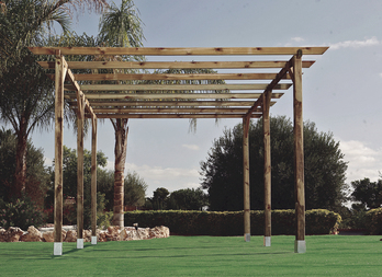 Pérgola rectangular 400 x 360 cm