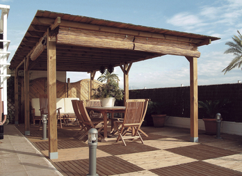 Pérgola rectangular 300 x 250 cm