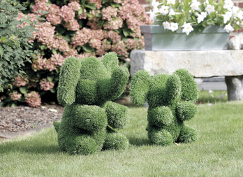 Figura decorativa de jardín de césped artificial - Elefante sentado